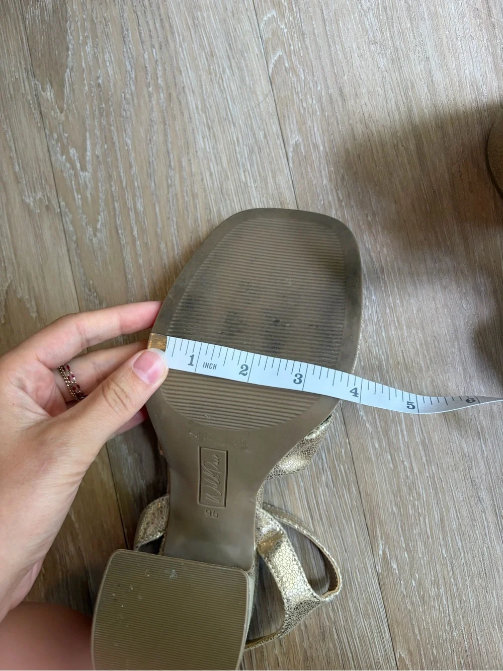 Wild Pair Metallic Gold Chunky Block Heels